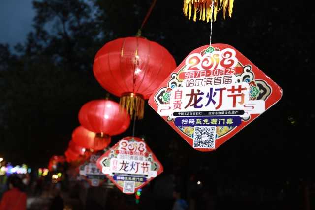 2018哈爾濱文化公園自貢龍燈會(huì)開幕（圖）